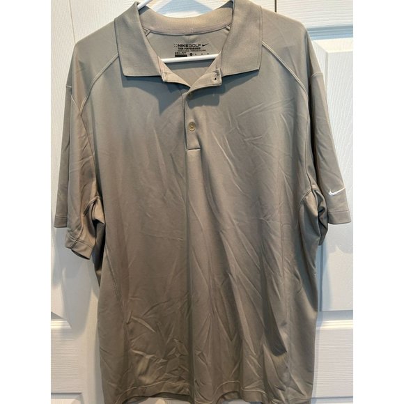 Nike Golf Tour Performance Men's Polo Shirt size XL Dri-Fit Polyester Gray Green - Picture 1 of 4